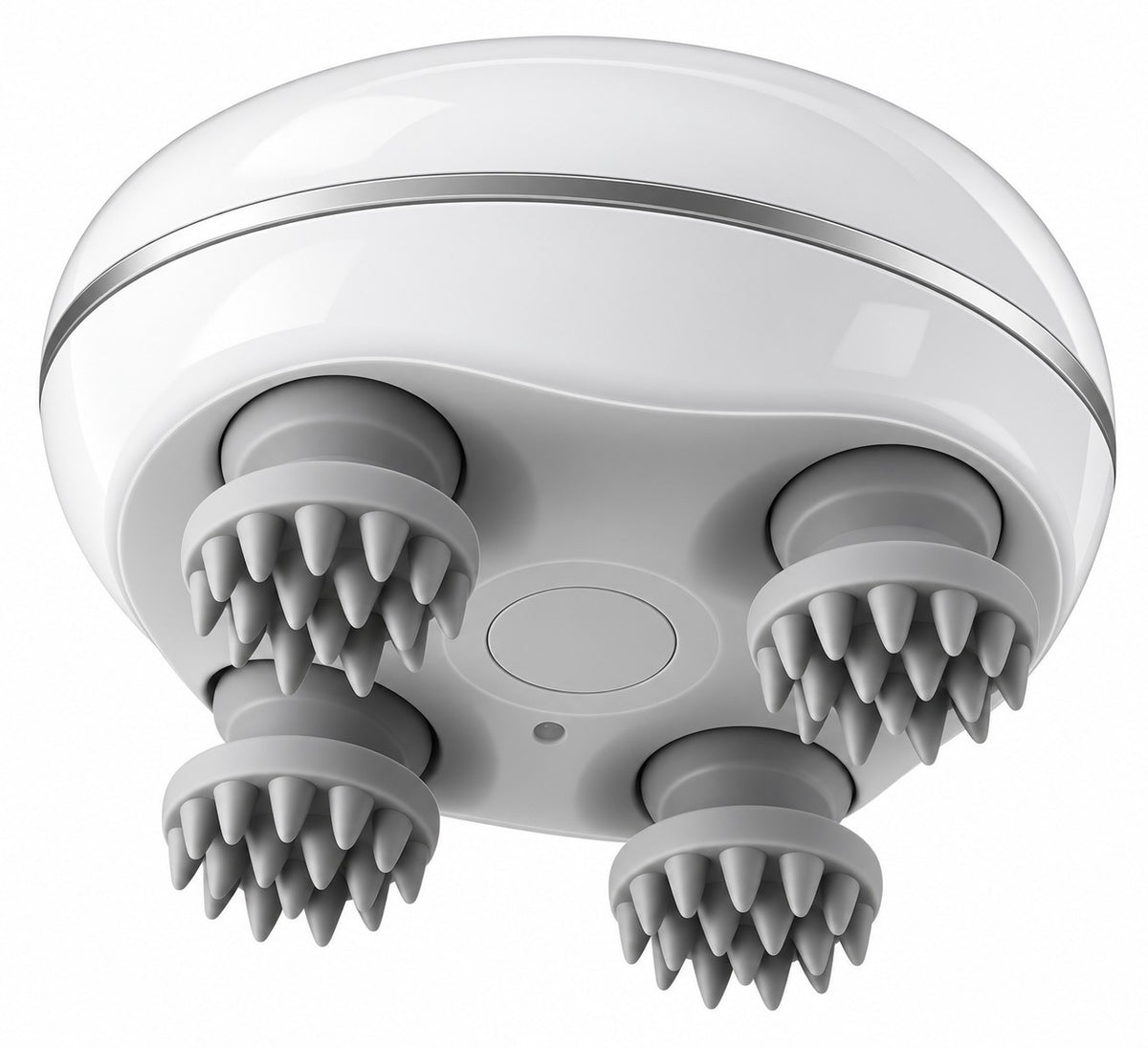 My Store electric handheld scalp massager with four rotating silicone heads for stress relief and hair care